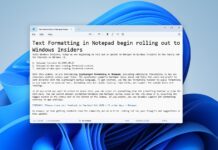 Notepad with formatting support on Windows