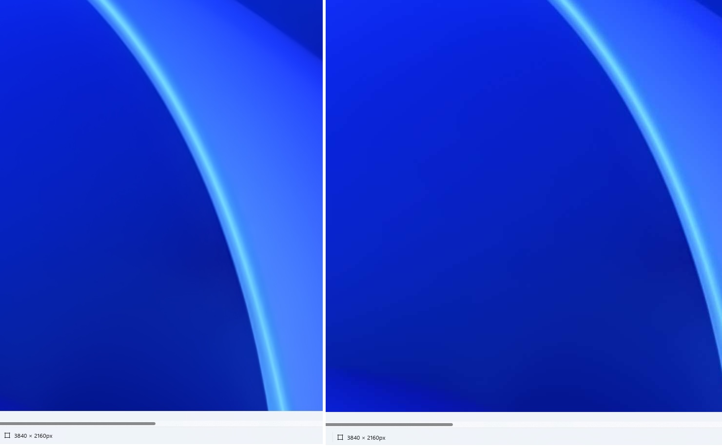 Original vs high in Windows 11 compress