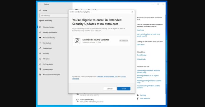 Windows 10 ESU update Windows 11