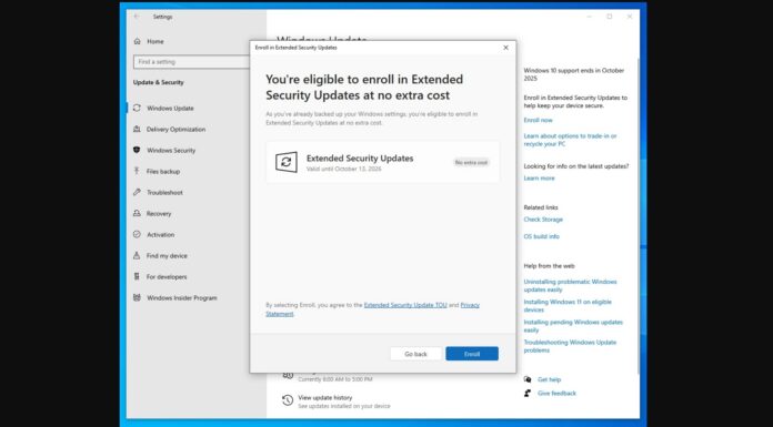 Windows 10 ESU update Windows 11