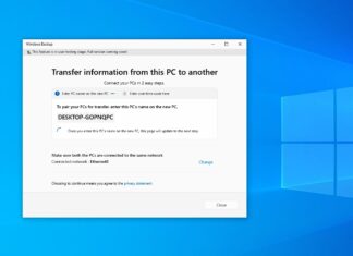 Windows 10 PC to PC transfer tool