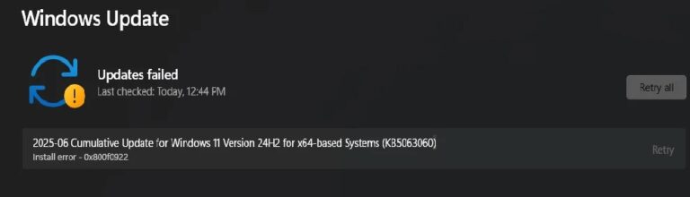 Windows 11 KB5063060 issues, install fails on Windows 11 24H2 for some ...