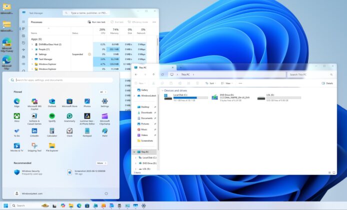 Windows 11 Liquid Glass