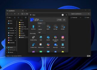 Windows 11 Share UI