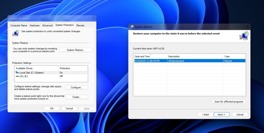 System Restore In Windows 11 Windows 11 24H2 System Restore points now expire after 60 days ...