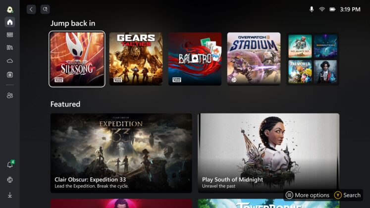 Windows 11 UI gaming UI