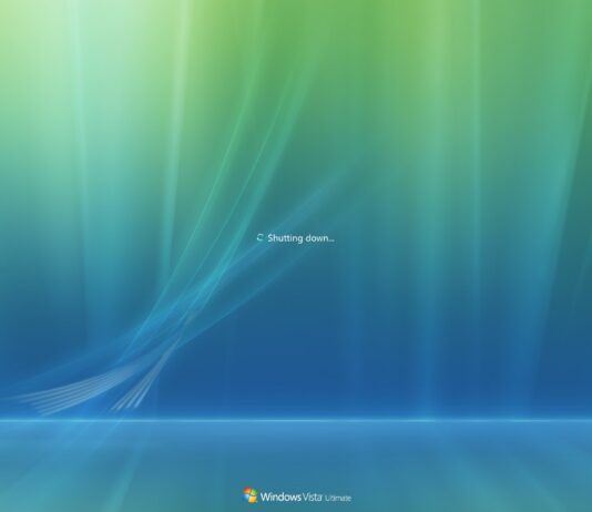 Windows Vista Shutting Down