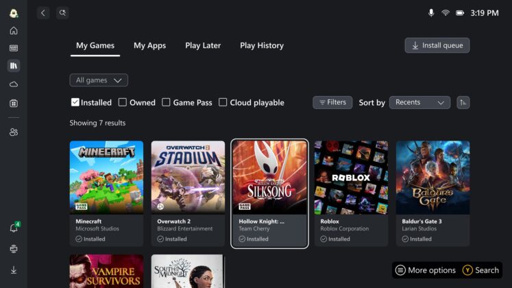 Xbox UI for Windows 11