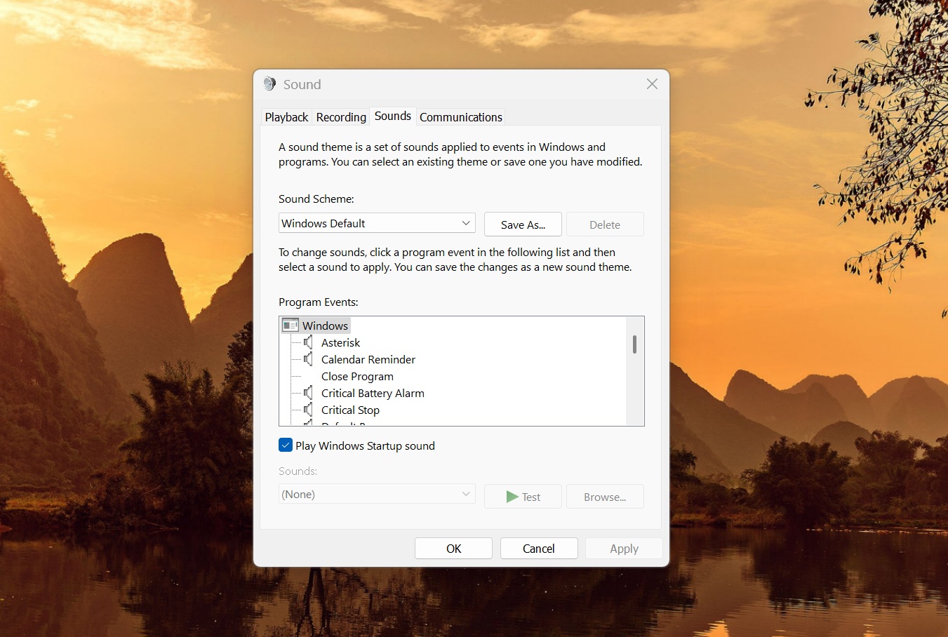 windows 11 sound settings