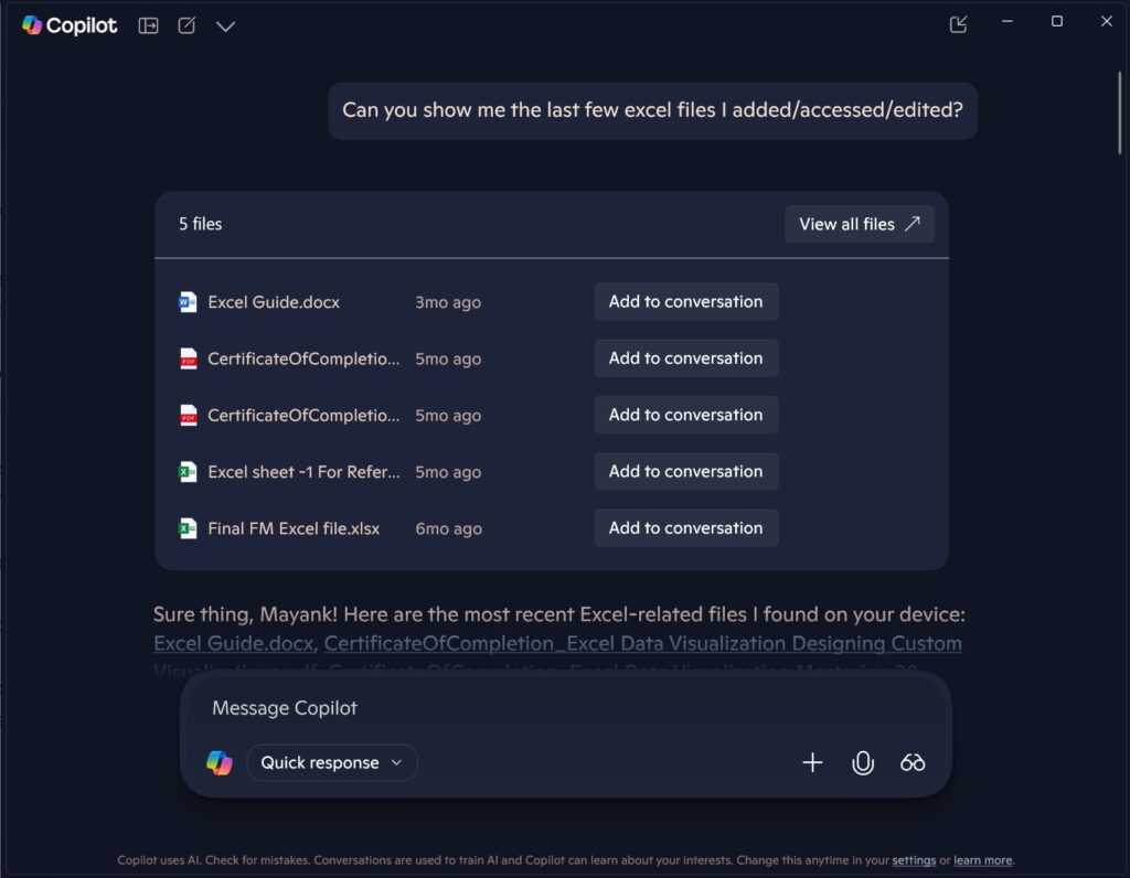 CAN COPILOT SEARCH NETWORK DRIVES visual data 8