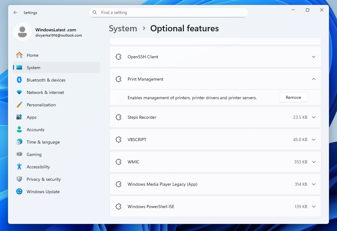 Print-feature in PDF