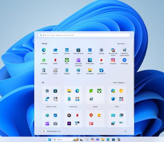 Start menu in Windows 11 25H2