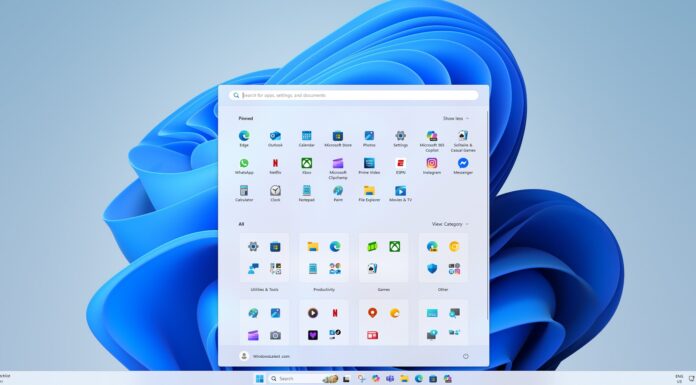 Start menu in Windows 11 25H2