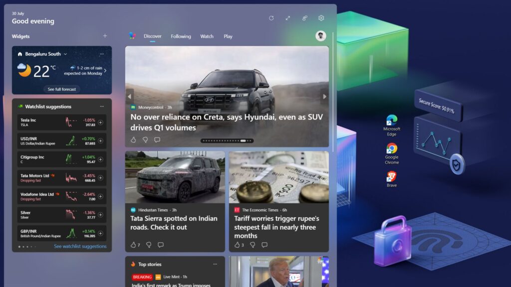 Windows 11's MSN Widgets board now opens in default browser, such as ...