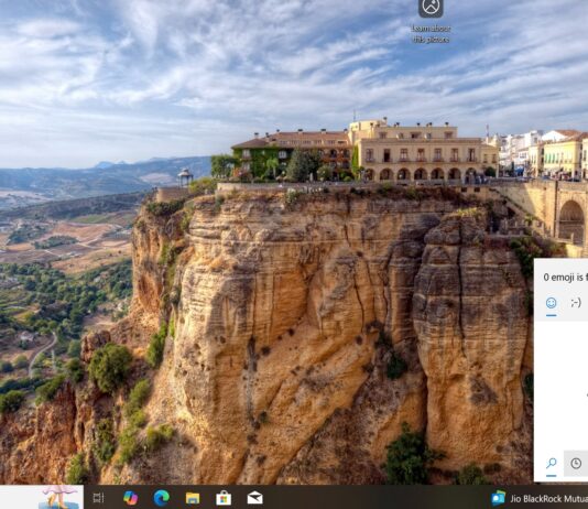 emoji picker error windows 10
