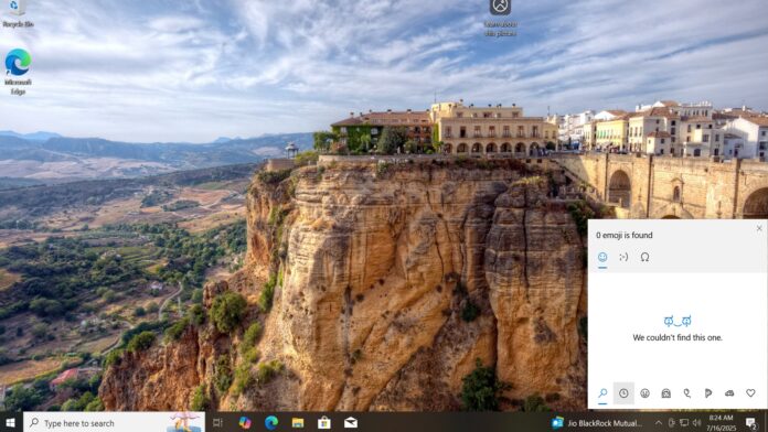 emoji picker error windows 10