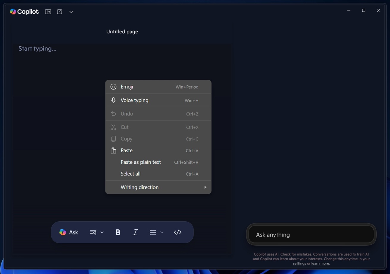 Copilot with Edge PWA