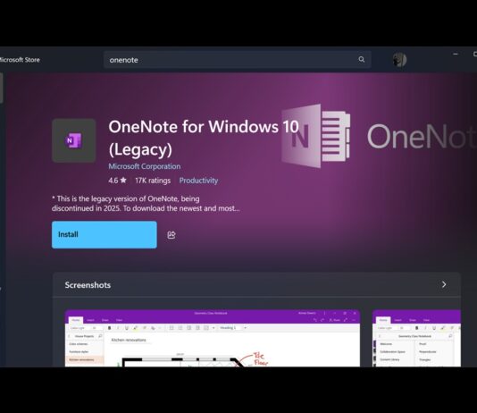 OneNote for Windows 10 legacy