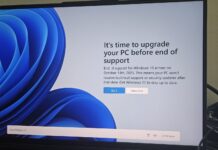 Windows 10 end of life banner