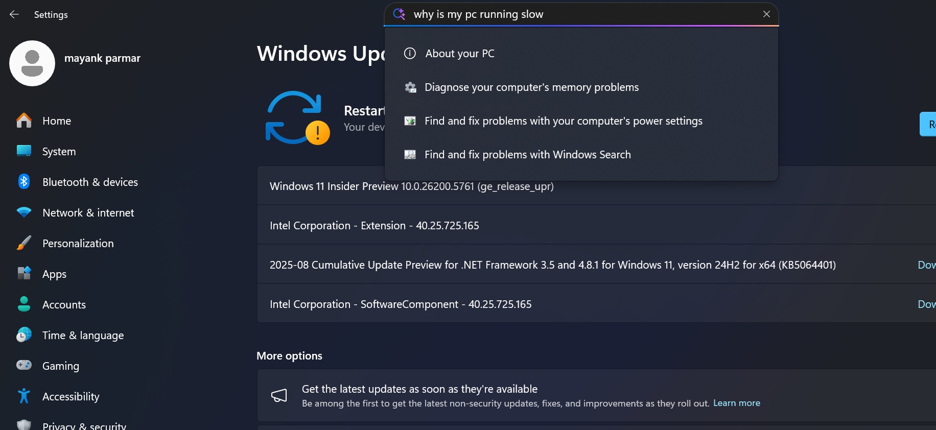 Windows 11 KB5064081 update with new AI search