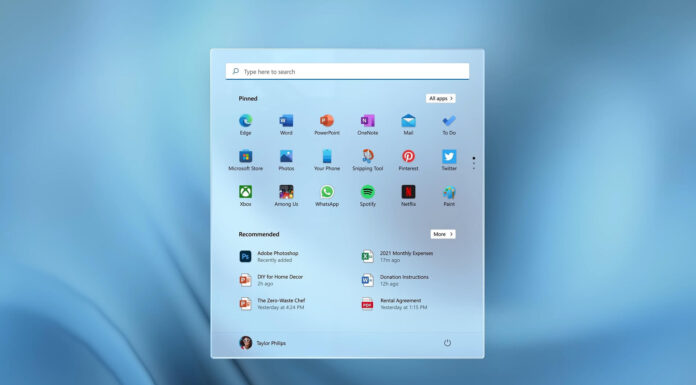 Windows 11 Start menu OneDrive ad