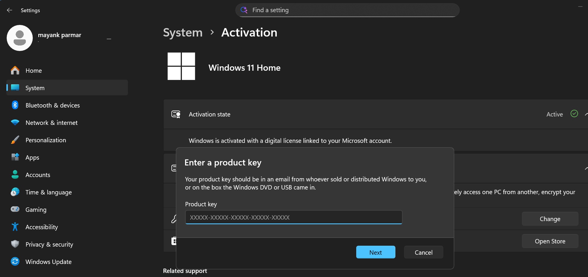 Windows activation