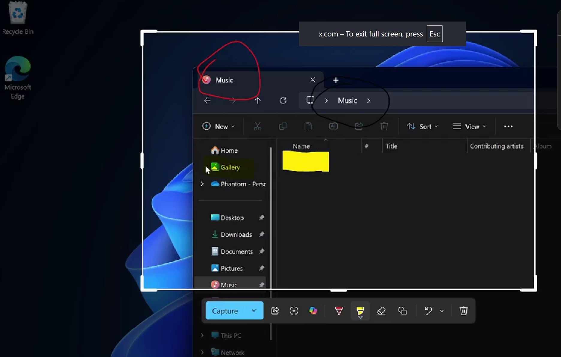 live annotations in snipping tool