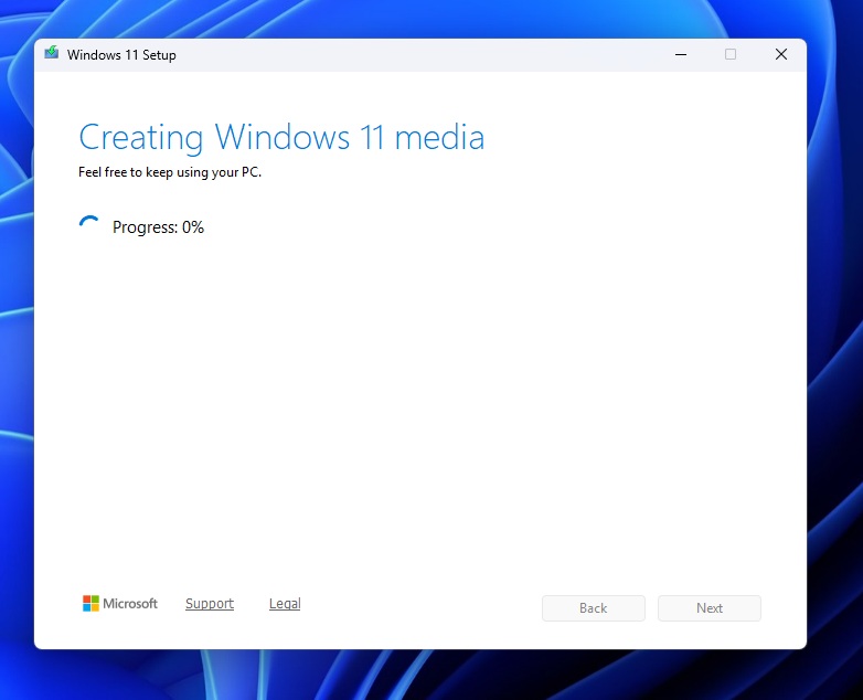 Creating Windows 11 media