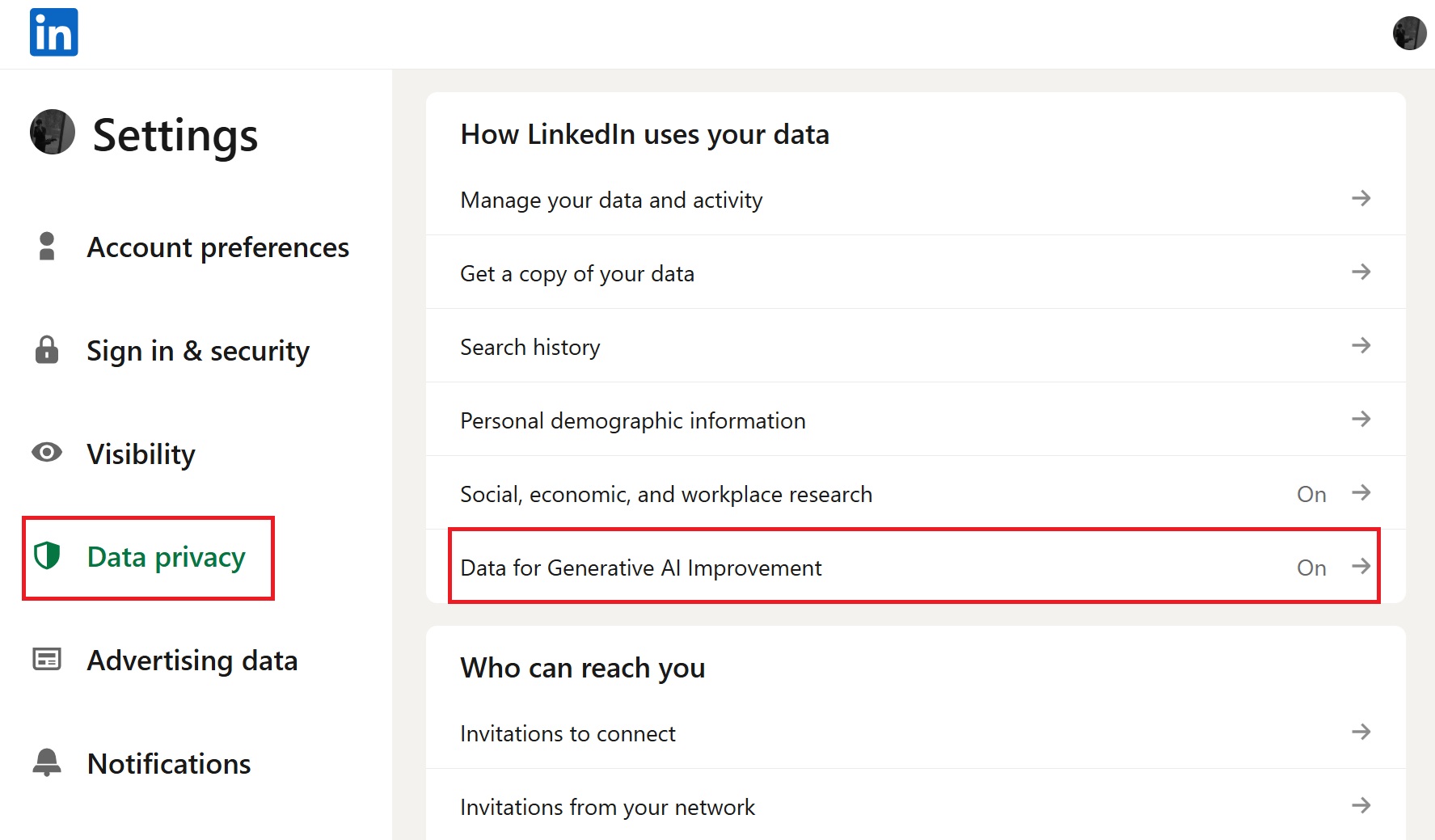 Data for Generative AI Improvement on LinkedIn
