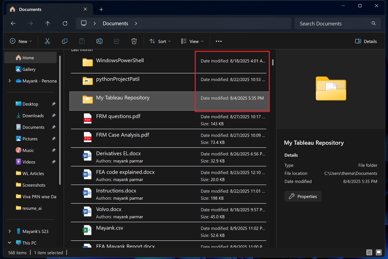 File Explorer folder size missing