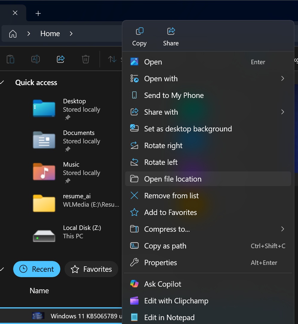File Explorer right-click menu faster
