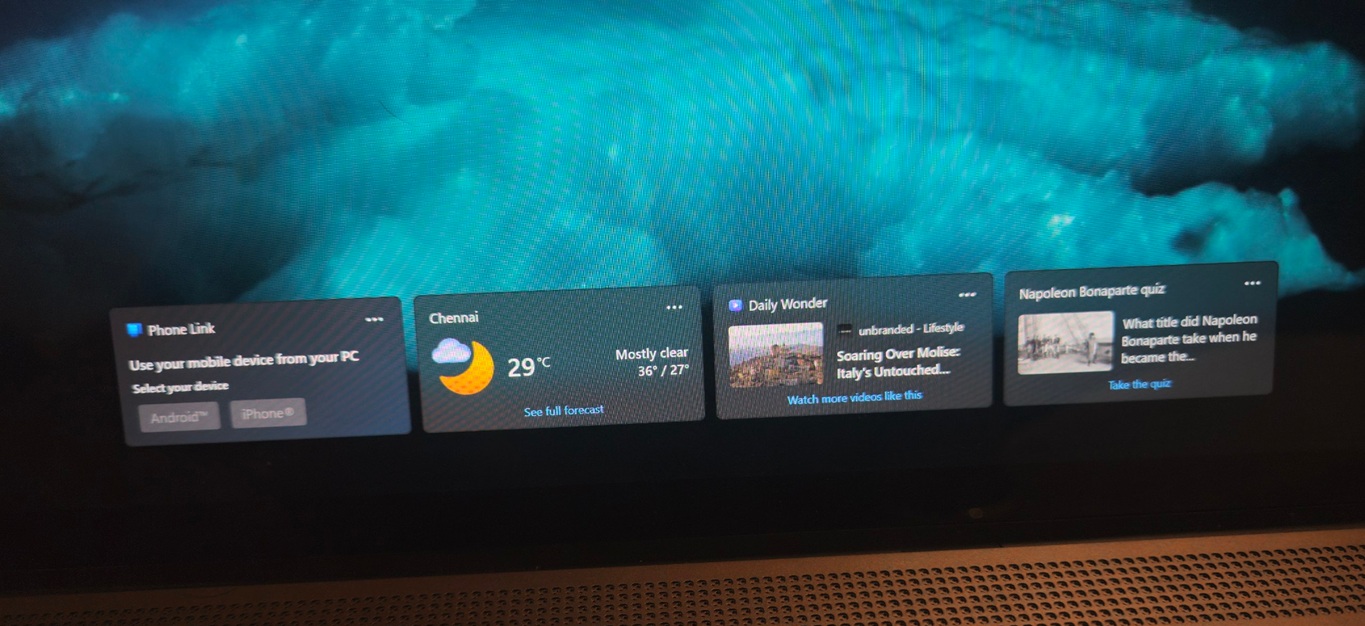 Lock screen widgets in Windows 11 24H2