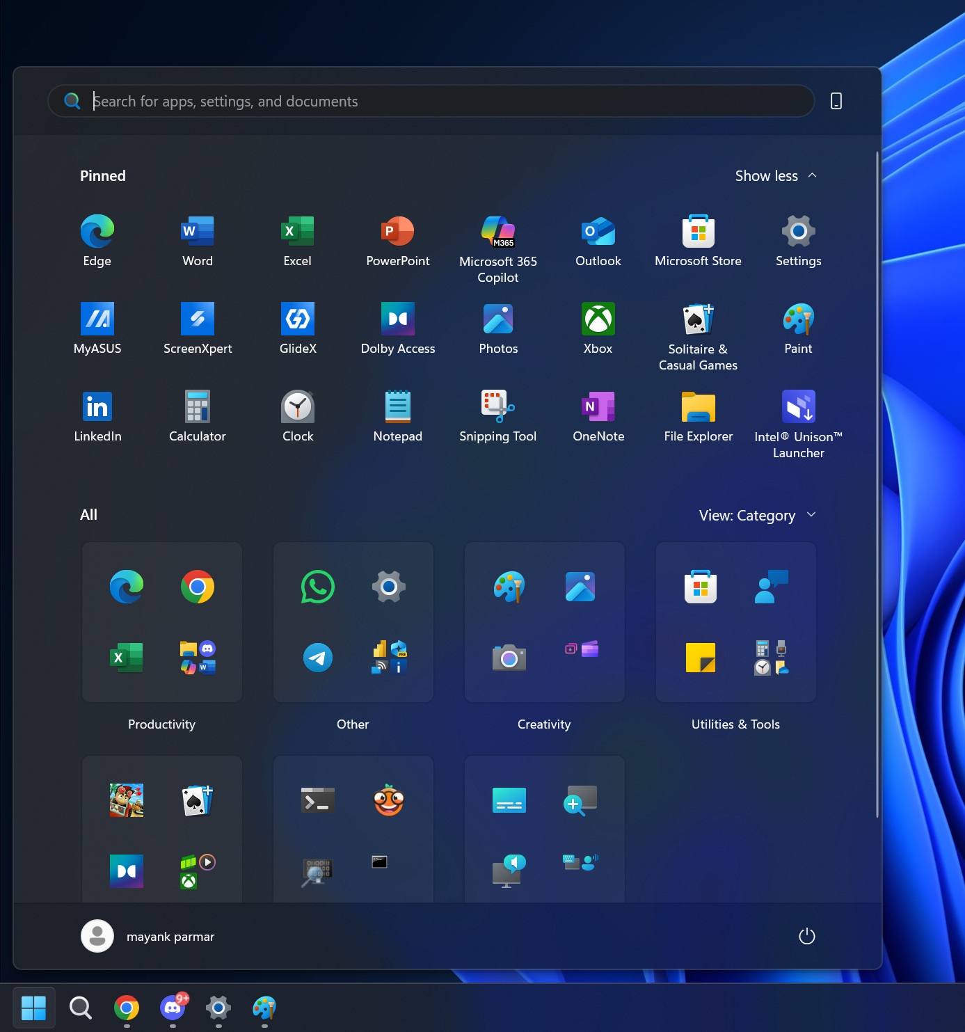 Start menu without Recommended feed