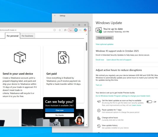 Windows 10 trade-in PC or recycle
