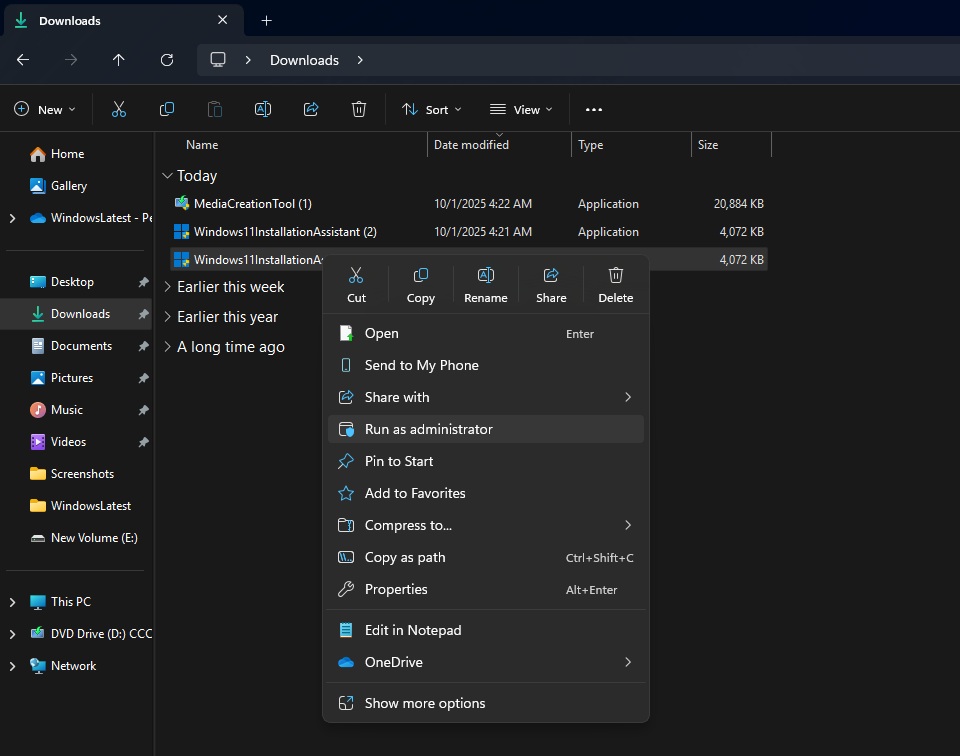 Windows 11 25H2 Installation Assistant