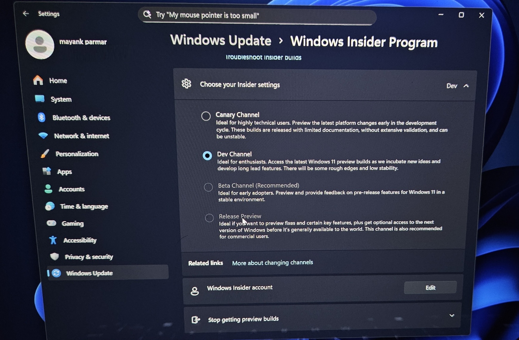 Windows 11 25H2 Windows Insider Program