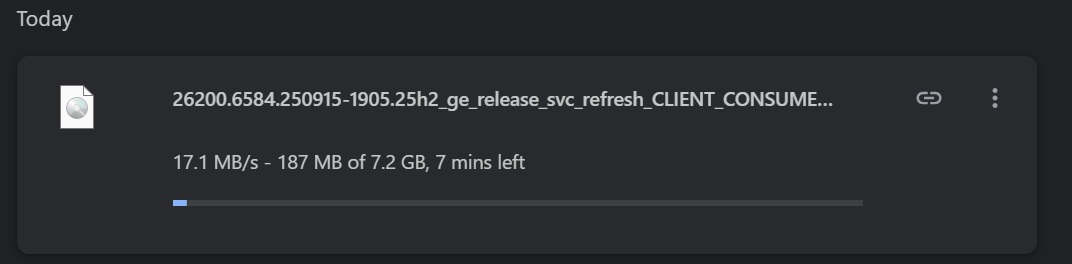 Windows 11 25H2 media files