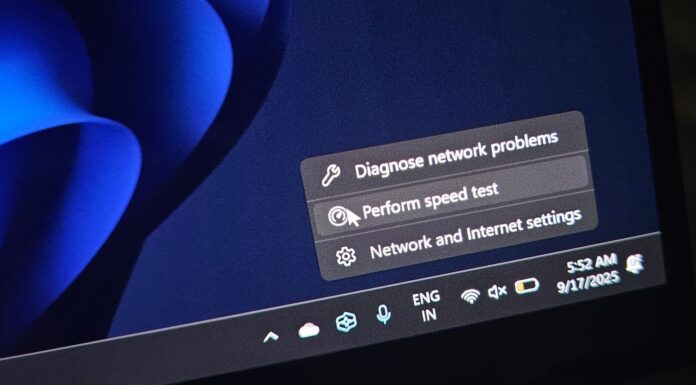 Windows 11 Perform speed test