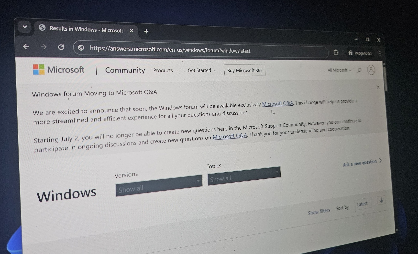 Windows Answers Forum