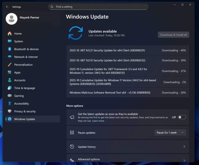 windows 11 security update fps drop