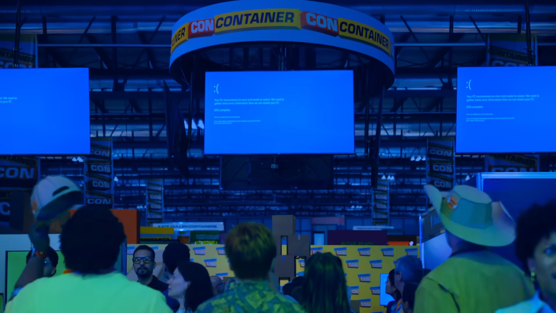 BSOD at trade show in Apple ad