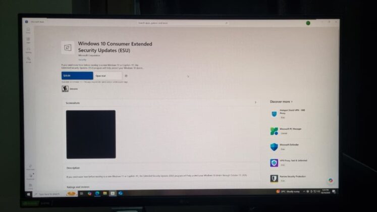 Microsoft publishes Windows 10 $30 ESU (Extended security updates) in ...