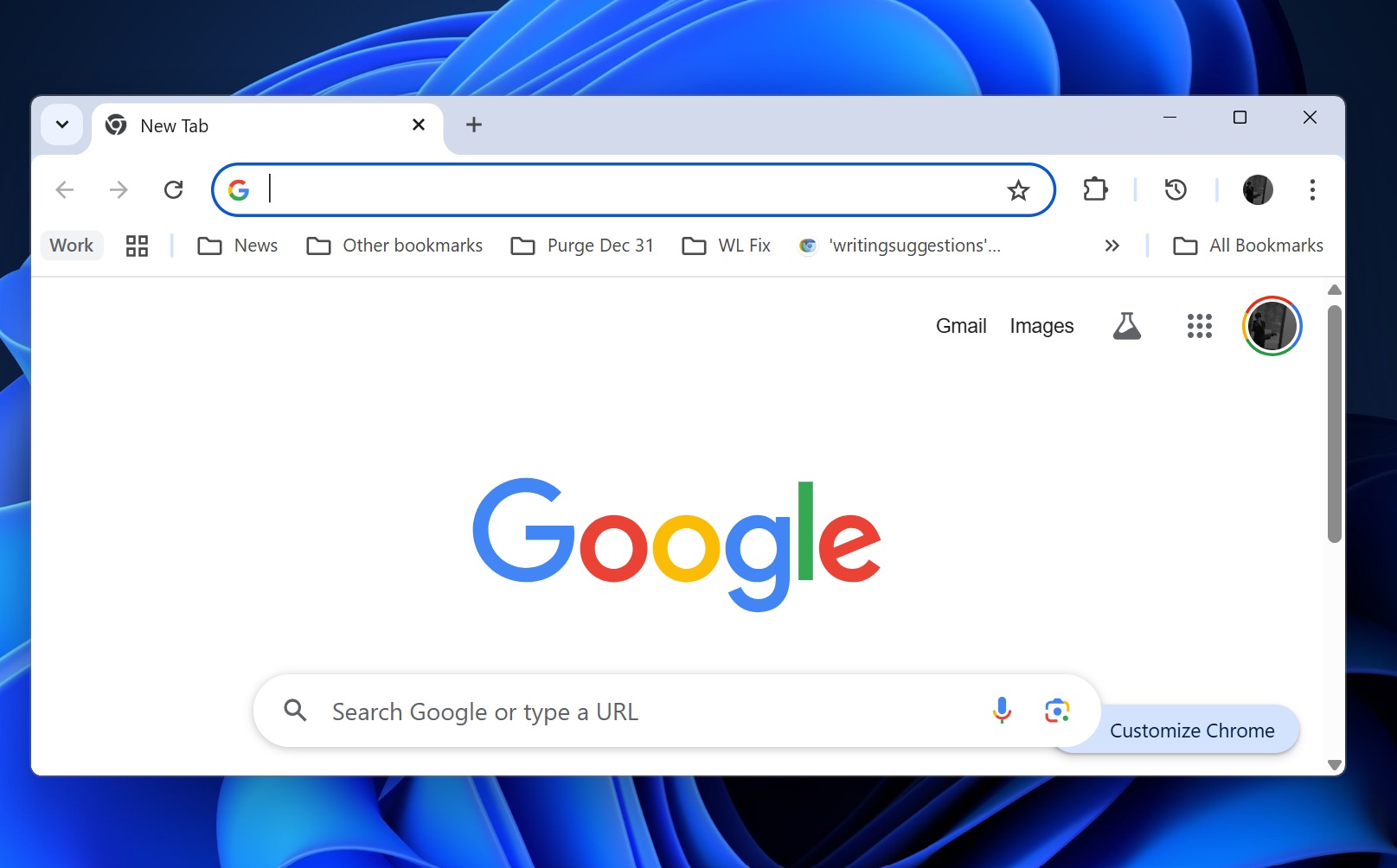 Chrome Mica effect in light mode