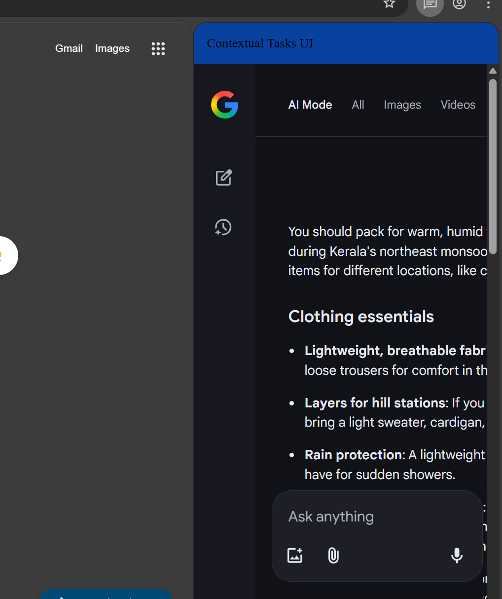 Chrome sidebar with AI