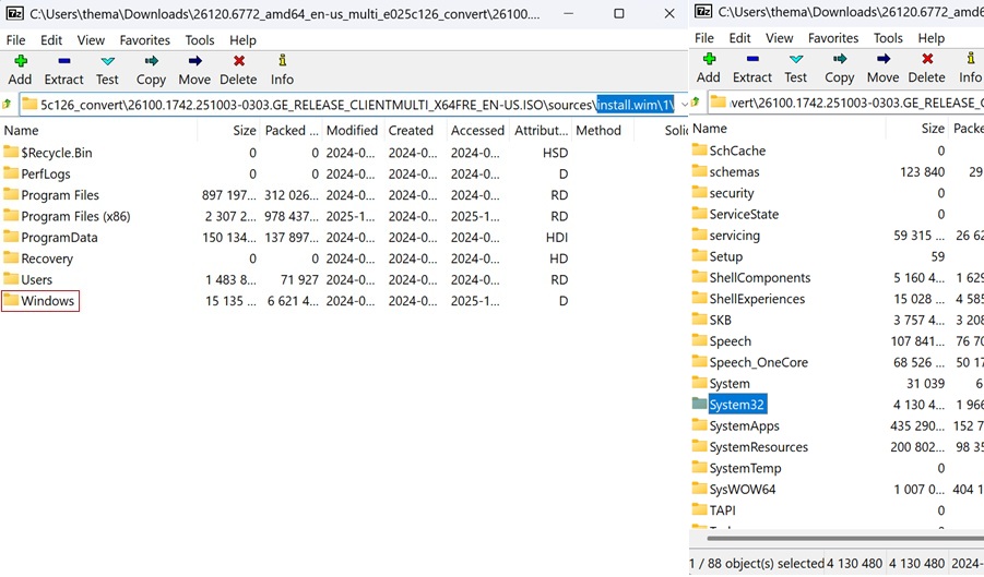Extracting Windows ISO