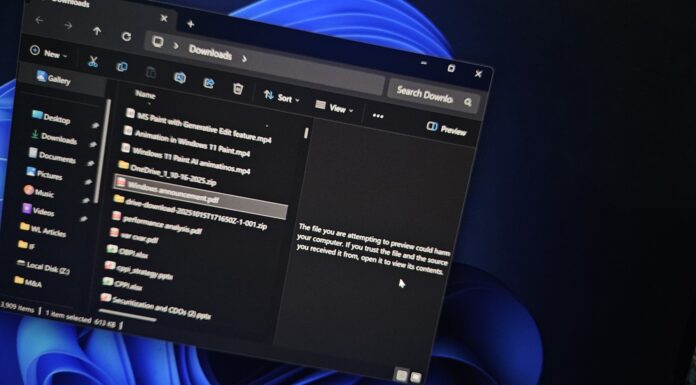 Microsoft admits File Explorer Preview pane won’t work in Windows 11 25H2 for internet files by default File Explorer Preview feature in Windows 11 25H2