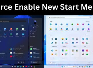 Force Enable New Start Menu in Windows 11