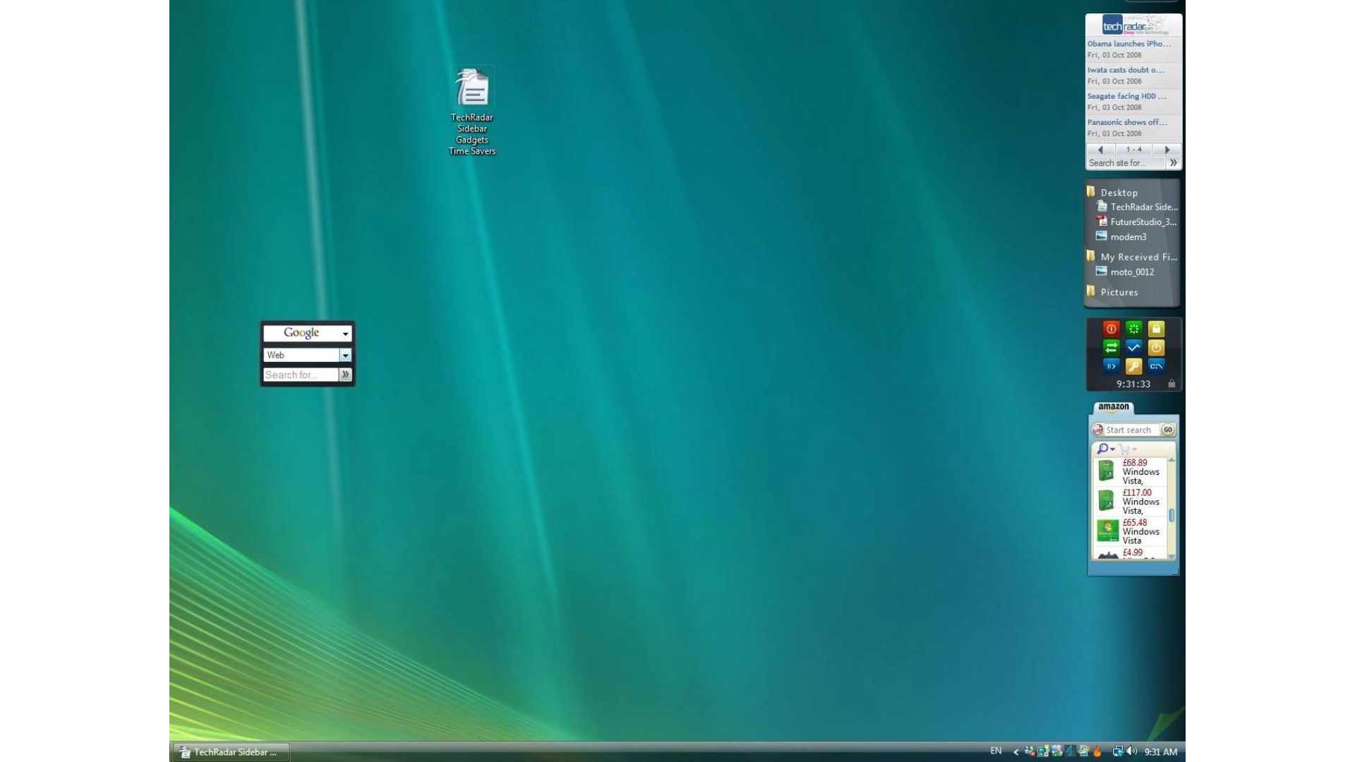 Gadgets in Windows Vista