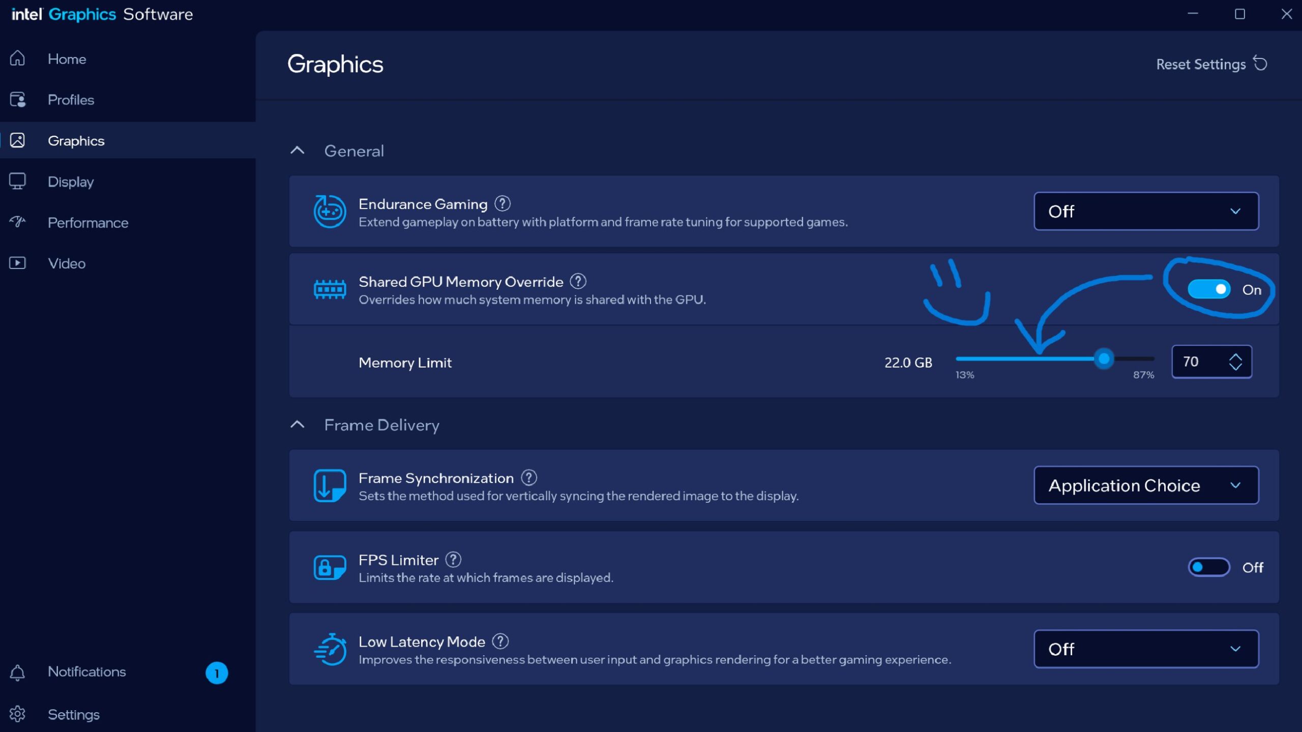 Intel Memory Override Setting