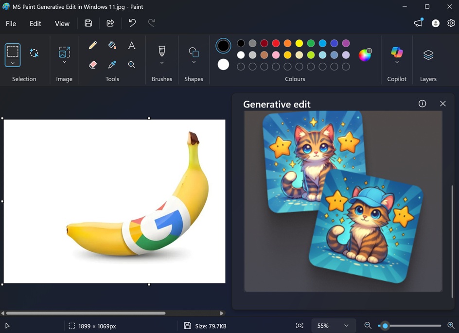 MS Generative Edit feature